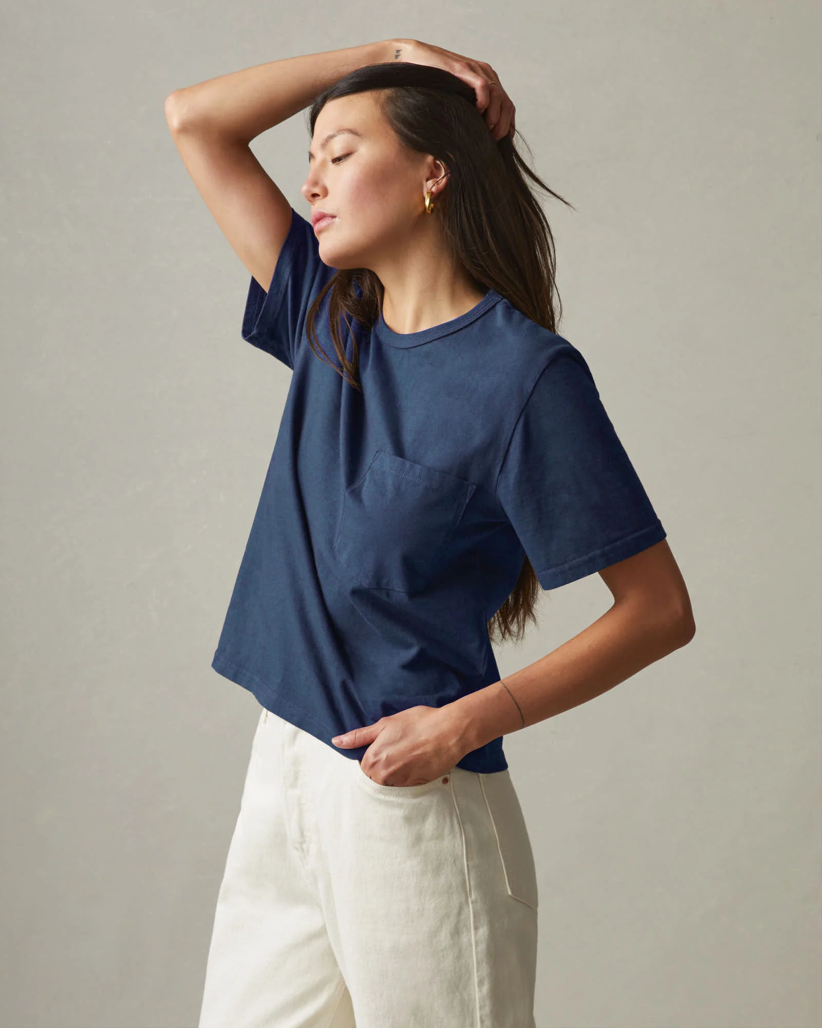 Women's Heavyweight Boyfriend Tee - Marine Navy - Image 2