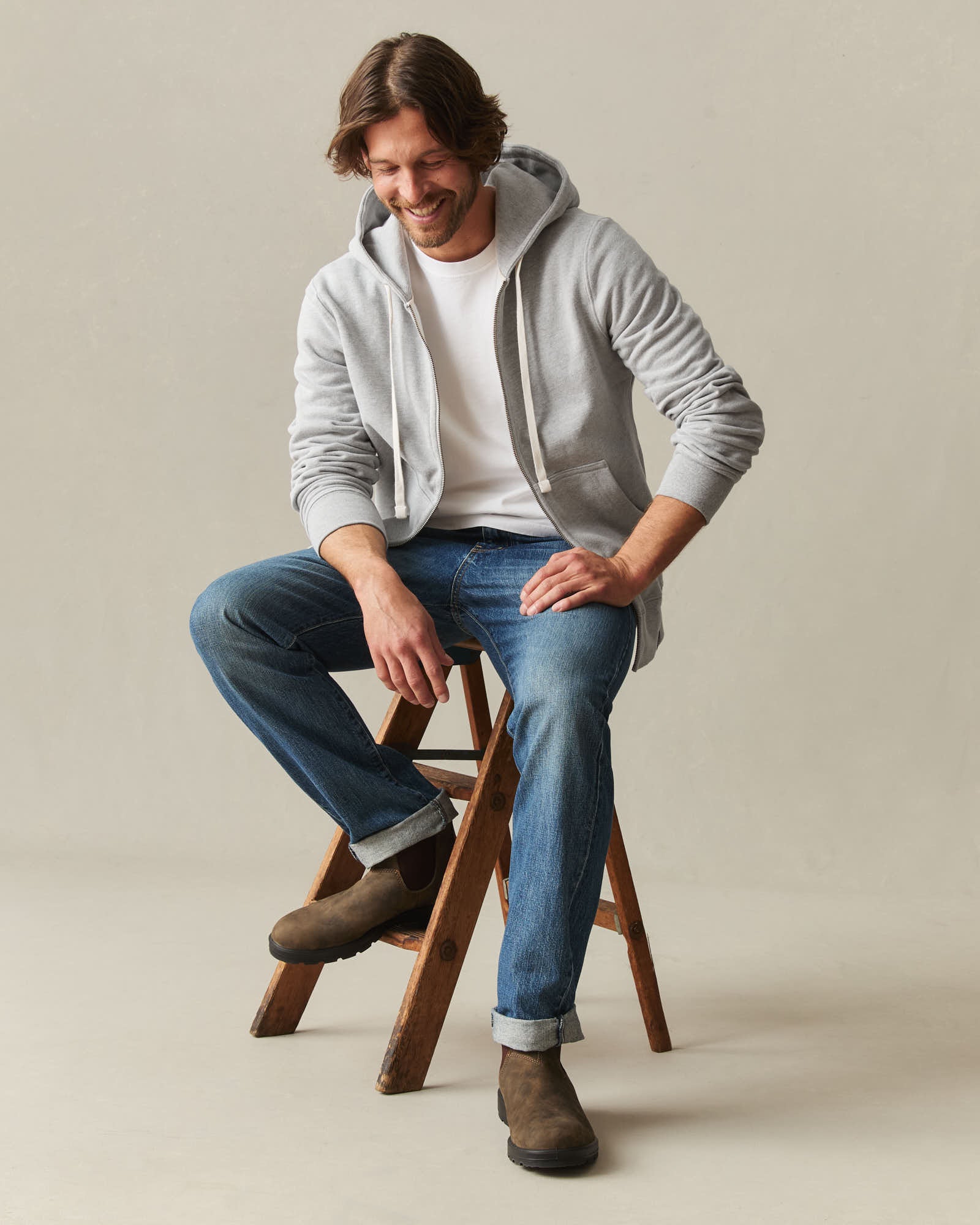 Men's Midweight Full Zip - Athletic Heather - Image 7