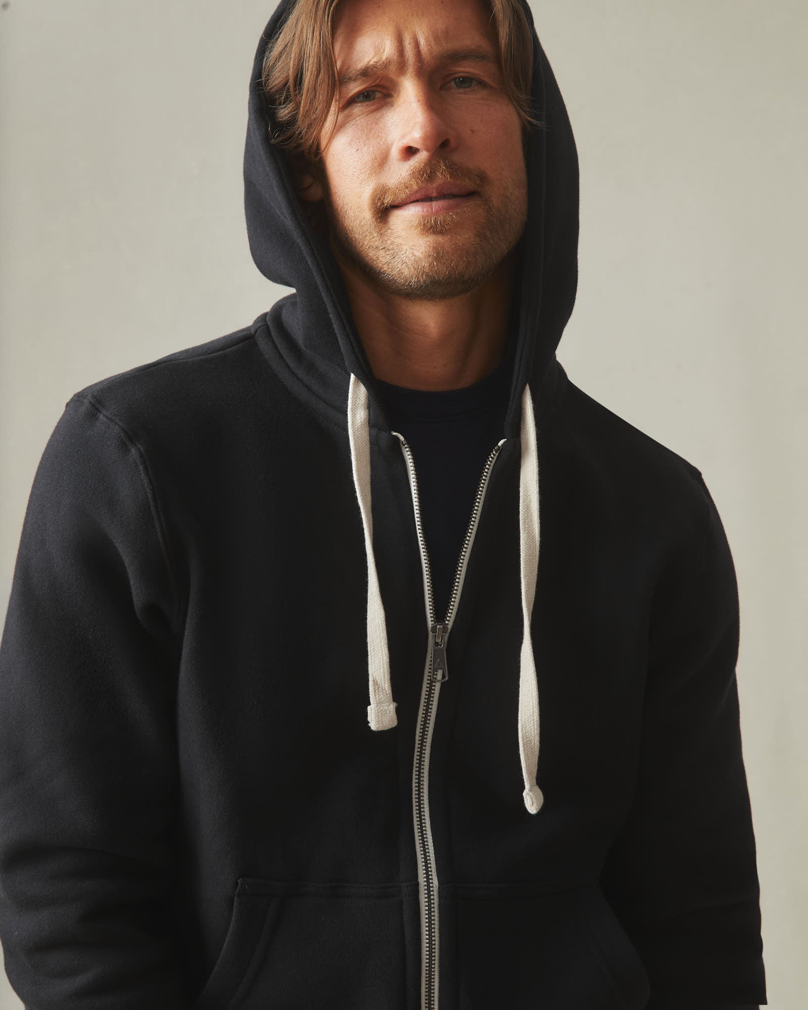 Men's Midweight Full Zip - Black - Image 6