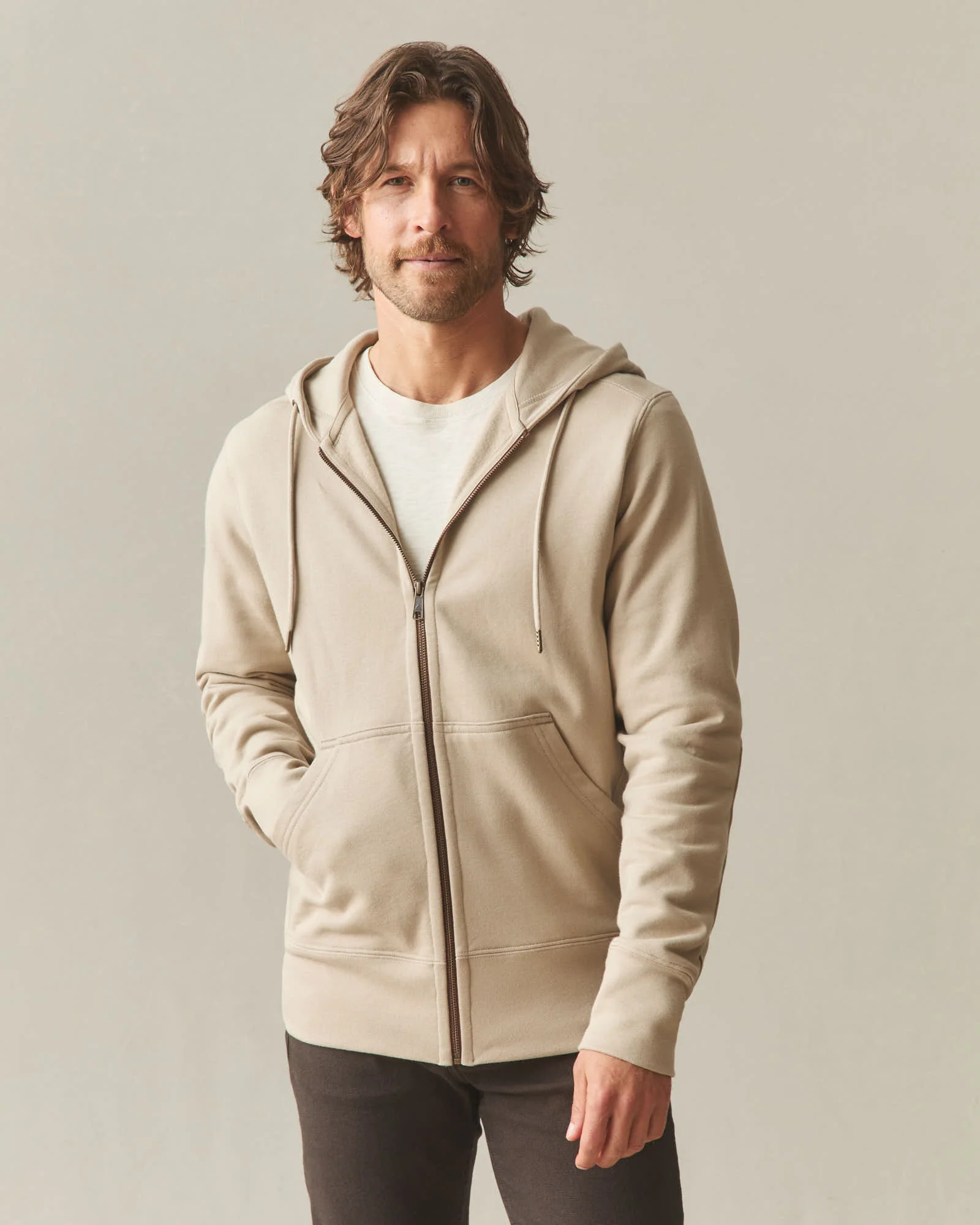 Men's Classic Full Zip - Cobblestone - Image 2