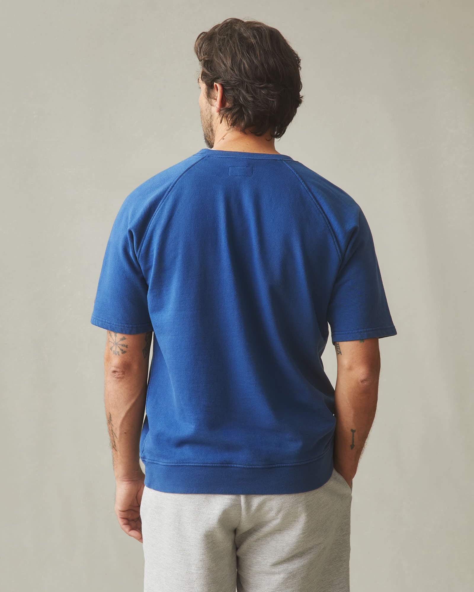 Men's French Terry Tee - Deja Vu Blue - Image 3