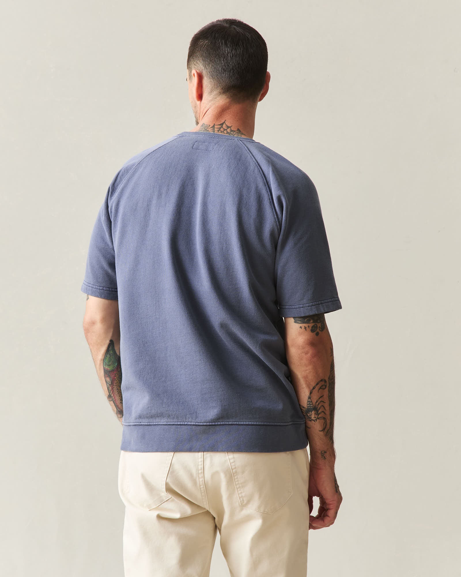 Men's French Terry Tee - Vintage Crown Blue - Image 3