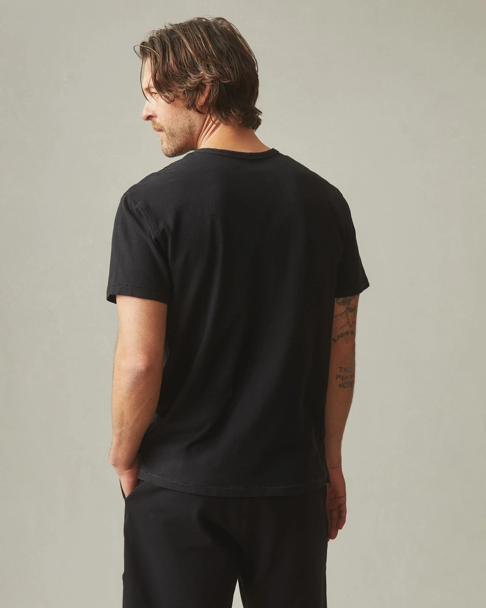 Men's Hemp Tee - Black - Image 3