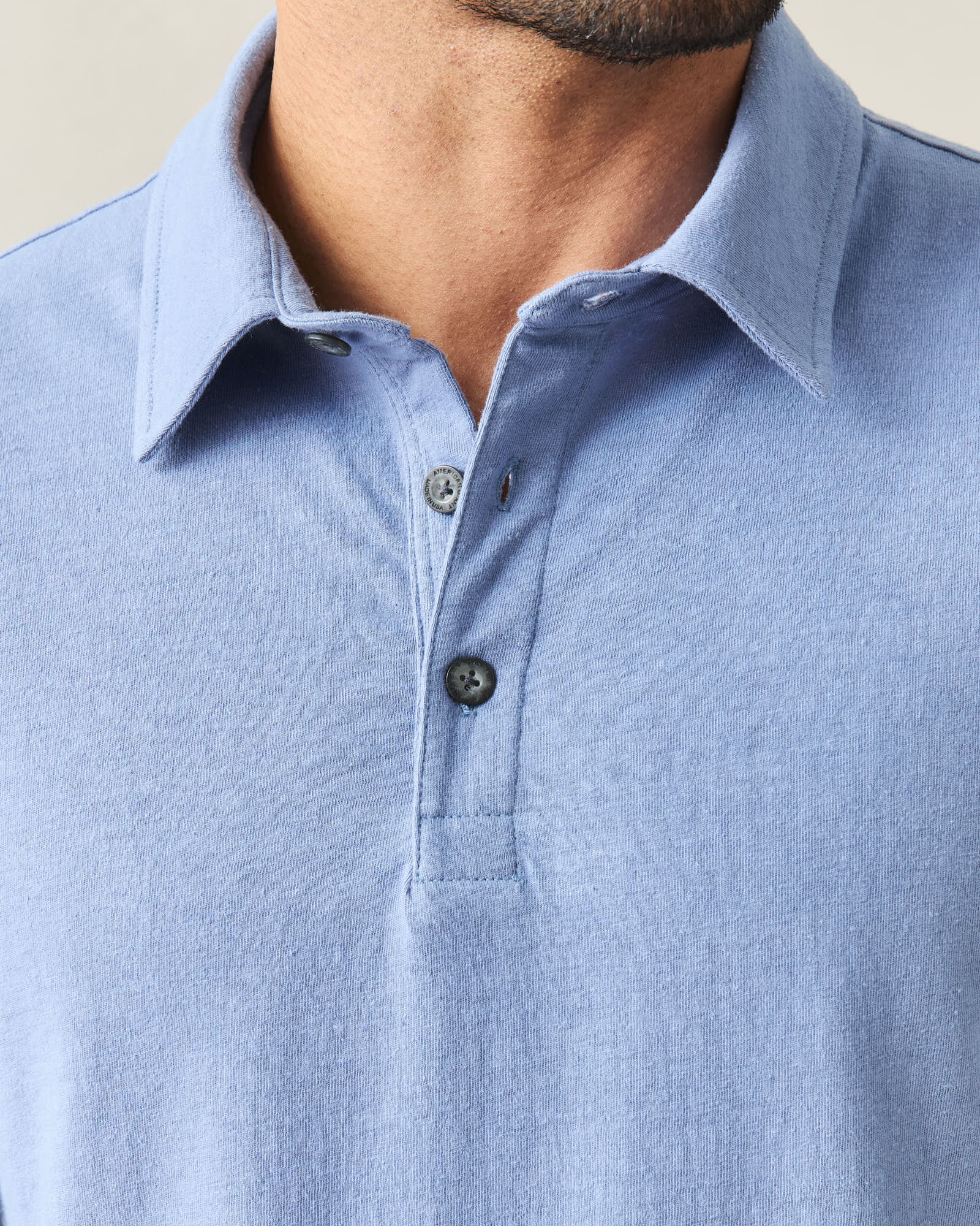 Men's Hemp Polo - Colony Blue - Image 4