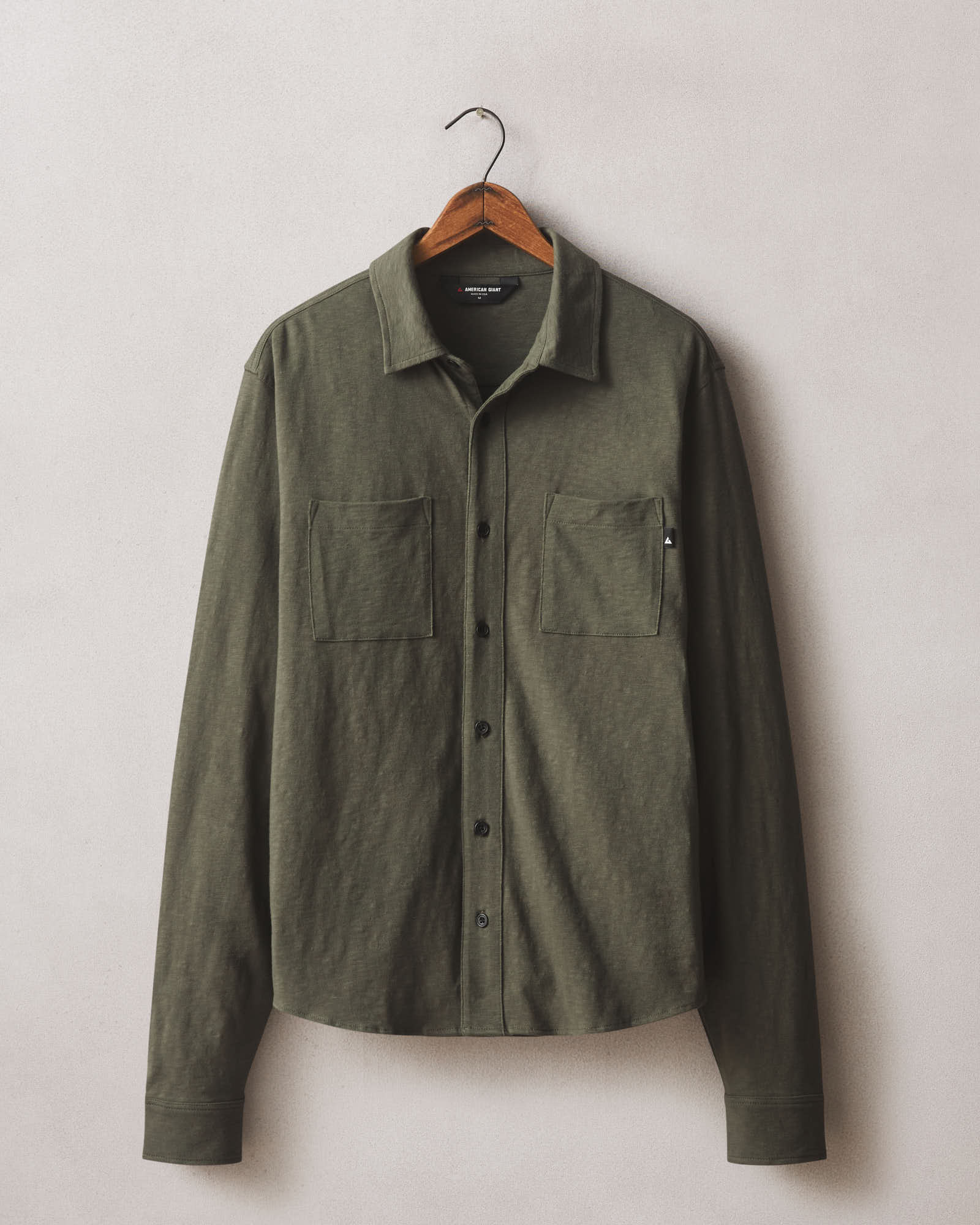 Men's Premium Slub Button Up Long Sleeve - Loden