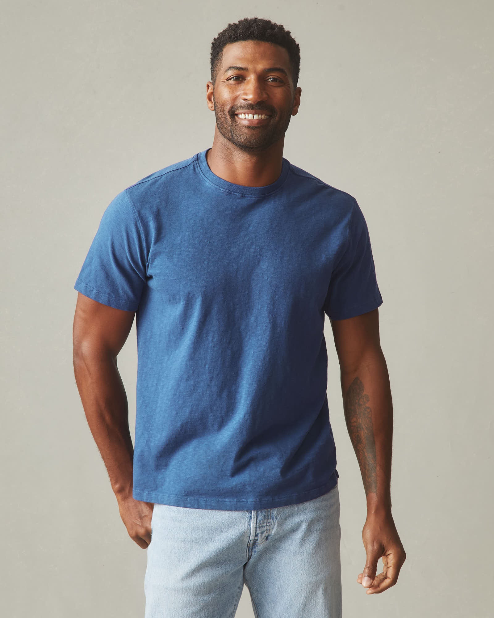 Men's Premium Slub Crew Tee - Ensign Blue - Image 2