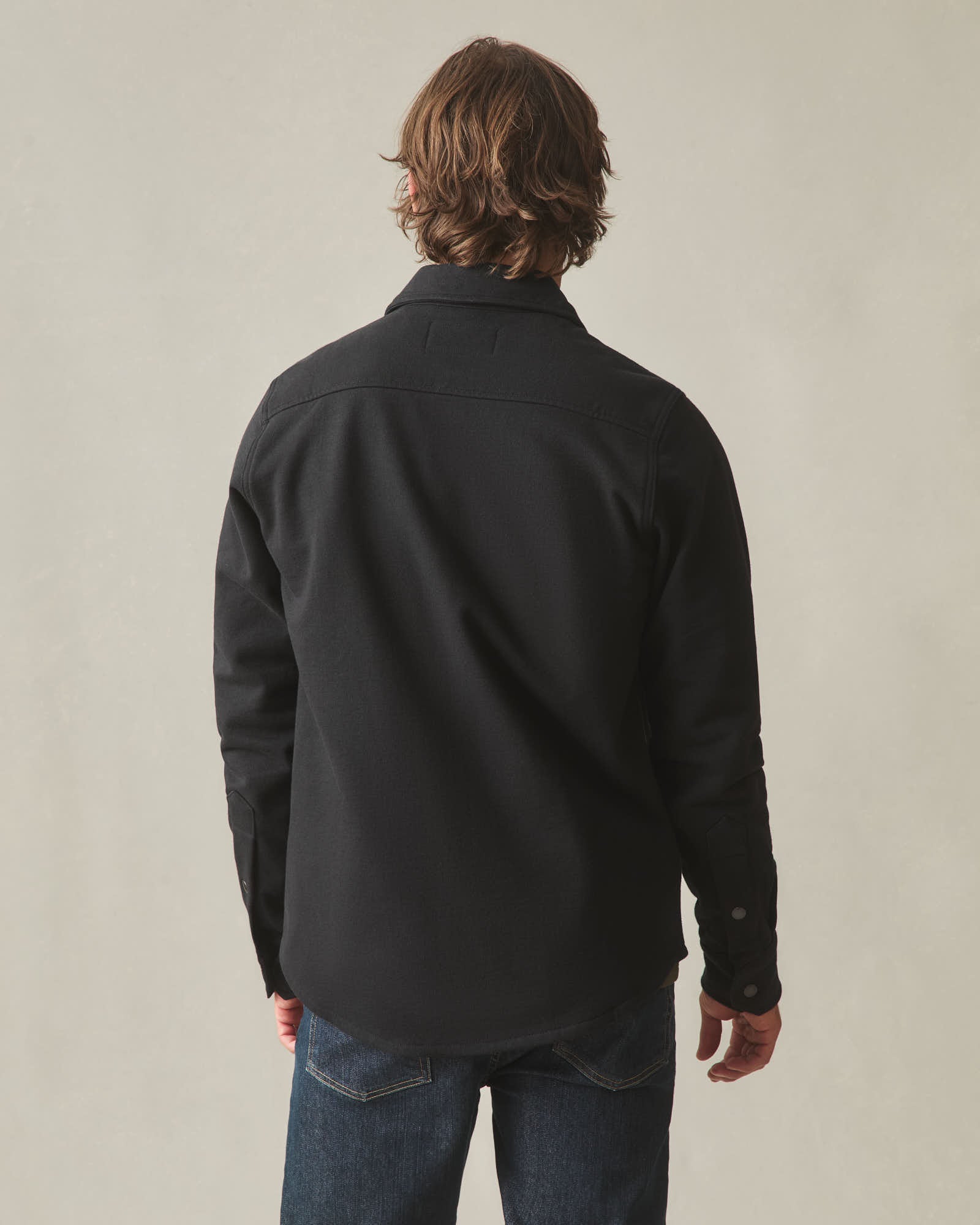 Unisex Redwood Fleece Overshirt - Black - Image 6