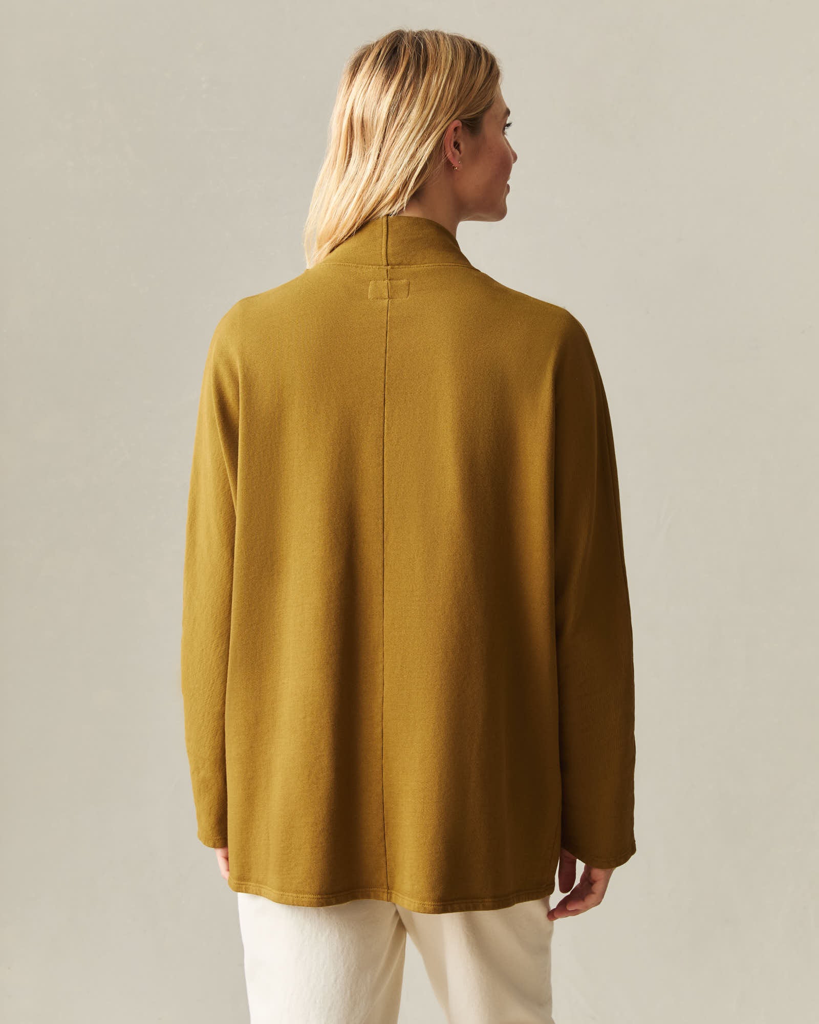 Women's French Terry Cardigan - Tapenade - Image 3