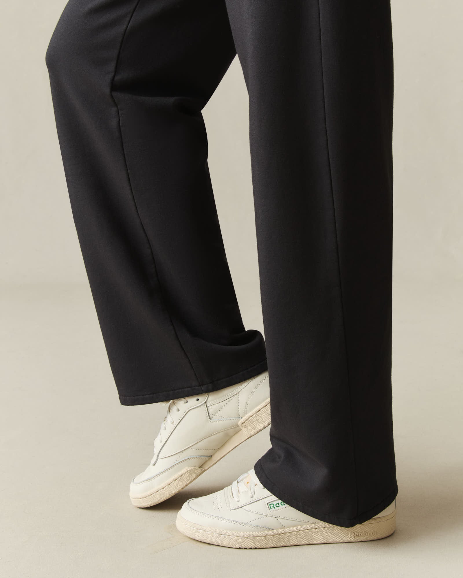 Women's Modal Fleece Straight Pant - Black - Image 5
