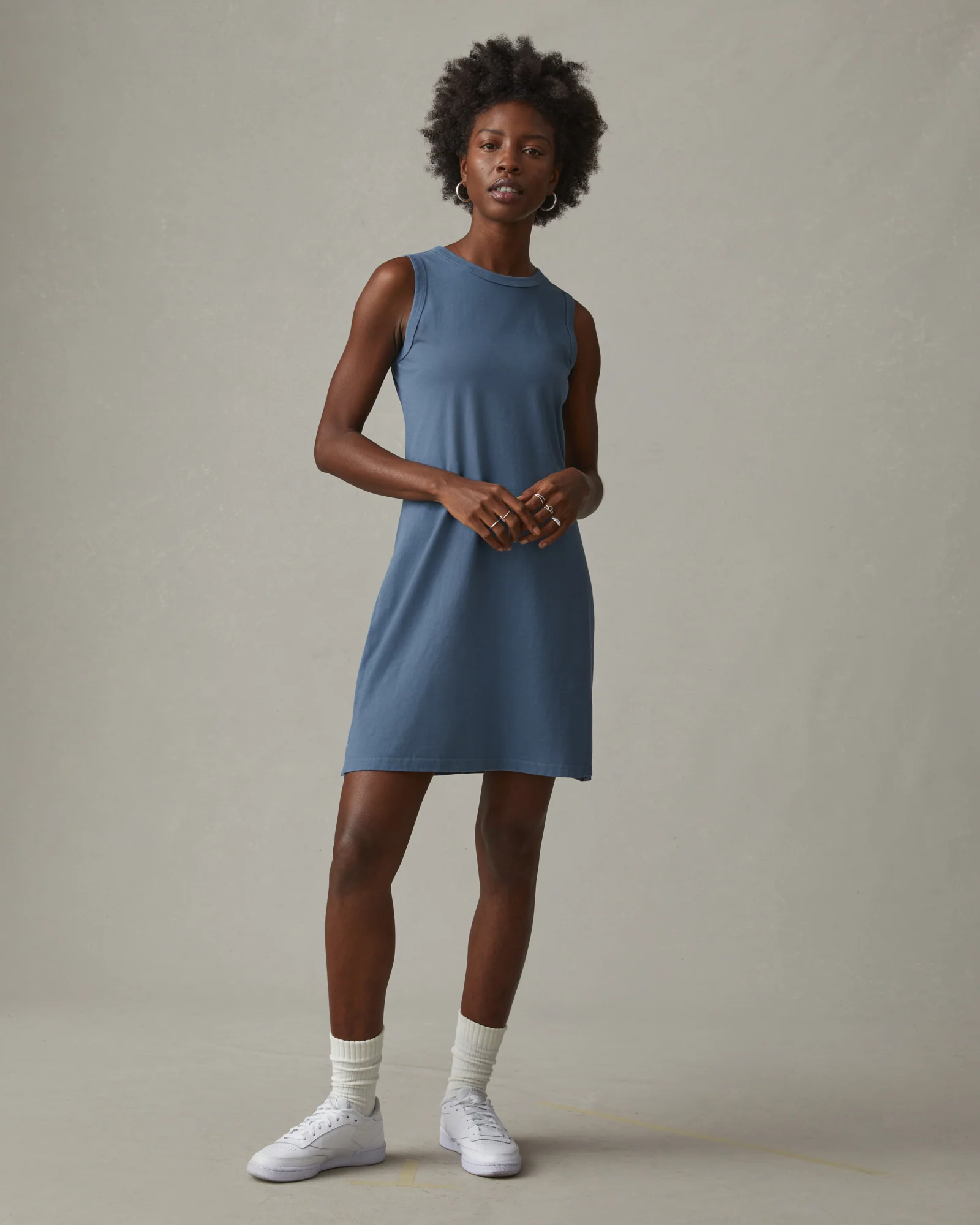 Women's Muscle Tee Dress - Bluefin