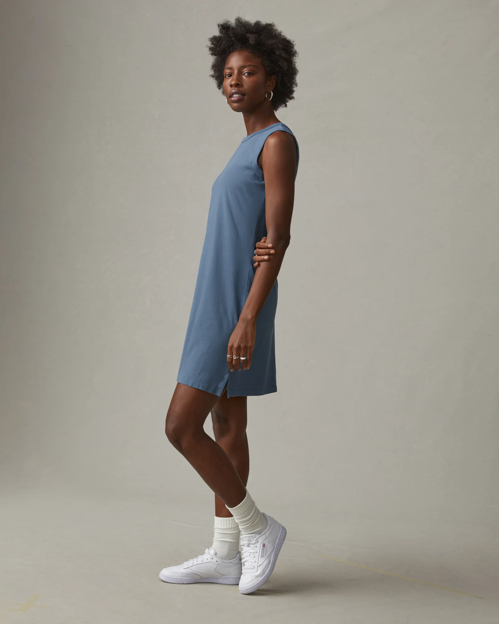 Women's Muscle Tee Dress - Bluefin - Image 2