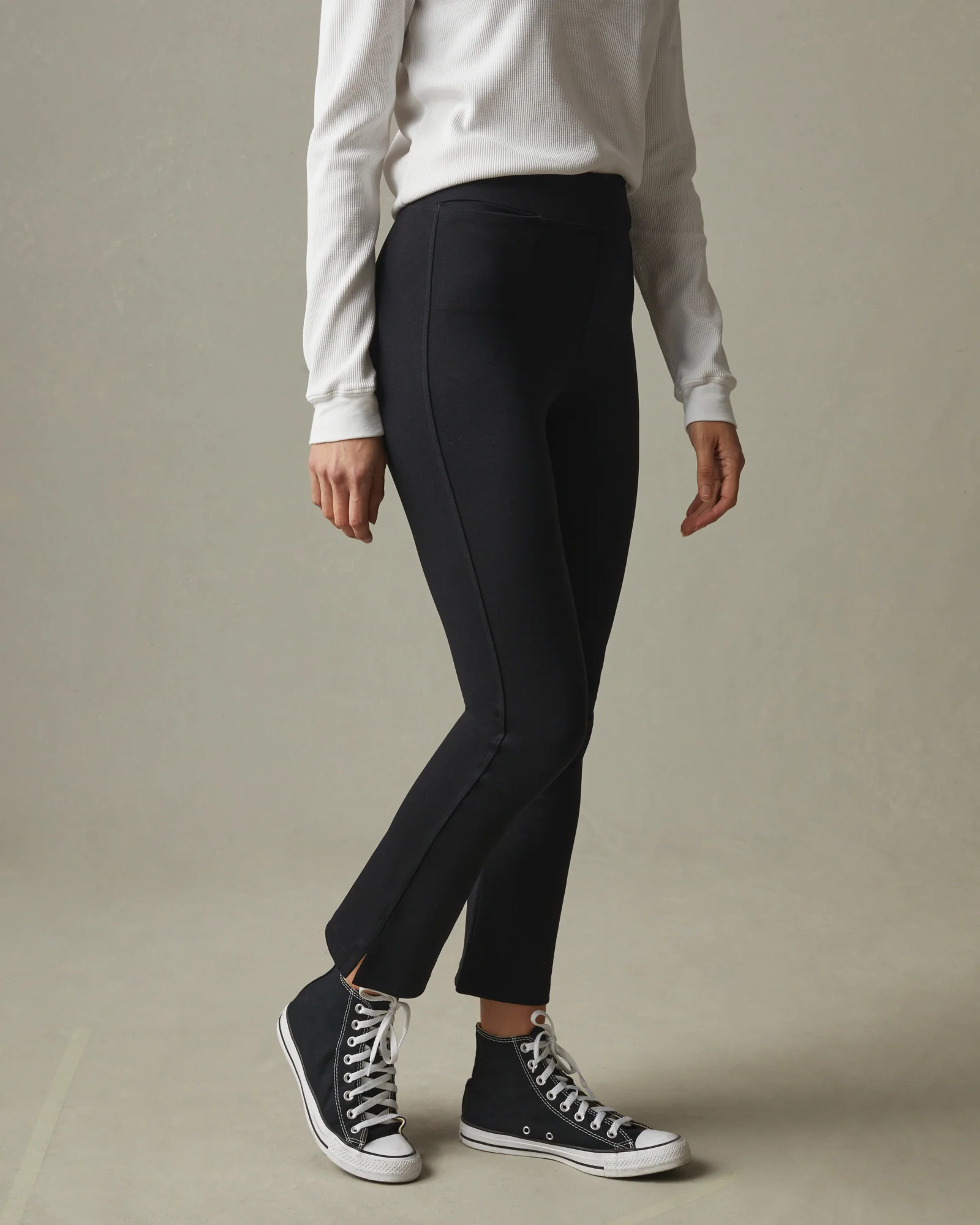 Ponte Kick Flare Pant High Rise - Super Black - Image 2