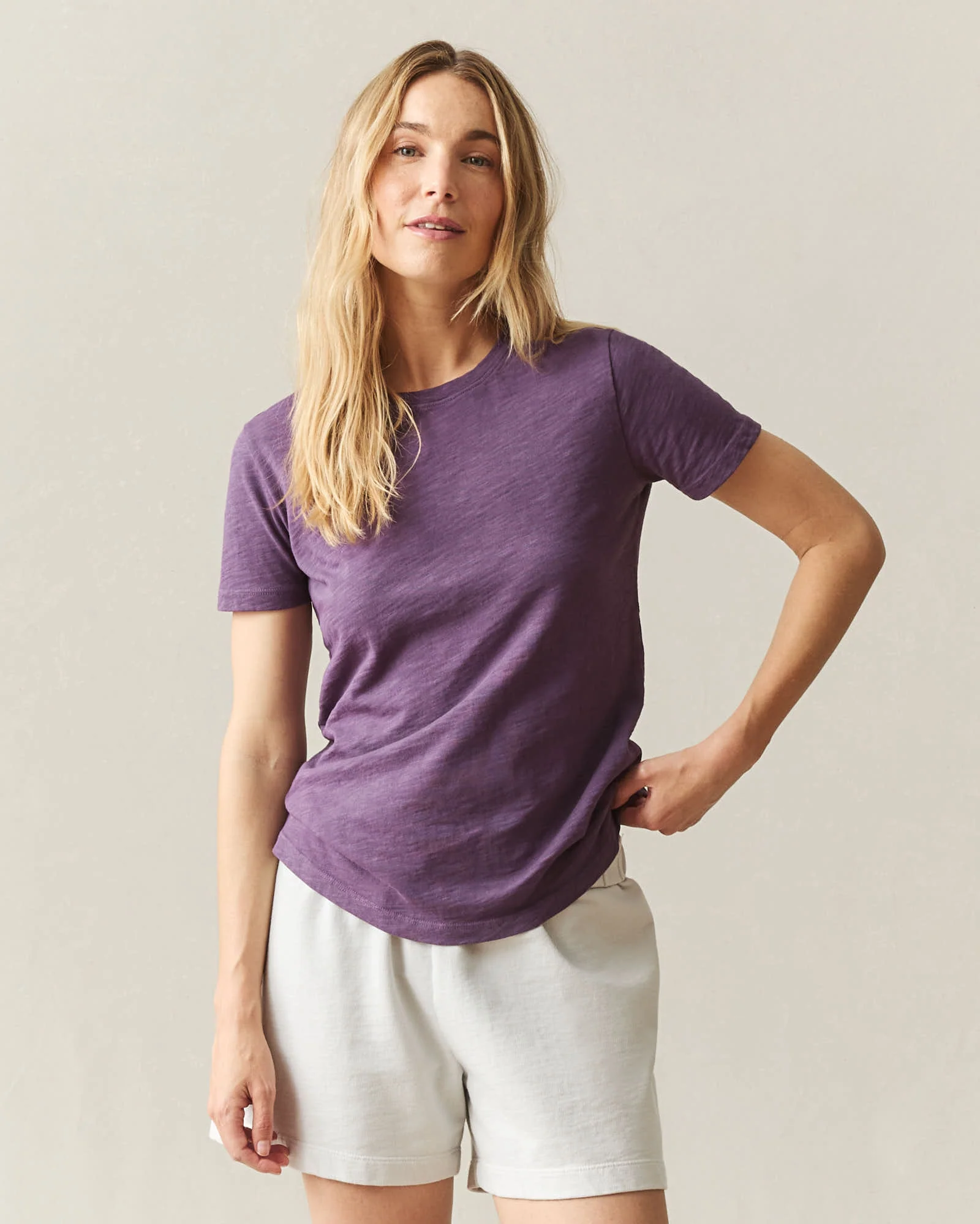 Women's Premium Slub Crew Tee - Hortensia - Image 2