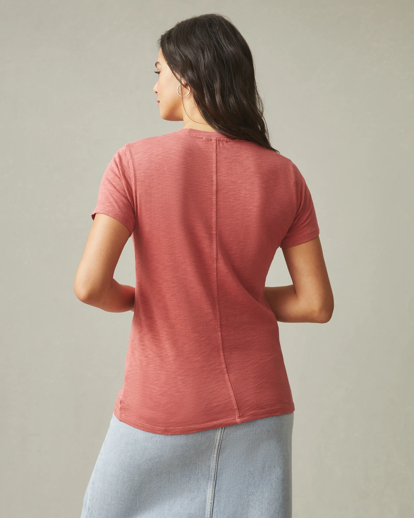 Women's Premium Slub Crew Tee - Red Terra - Image 2