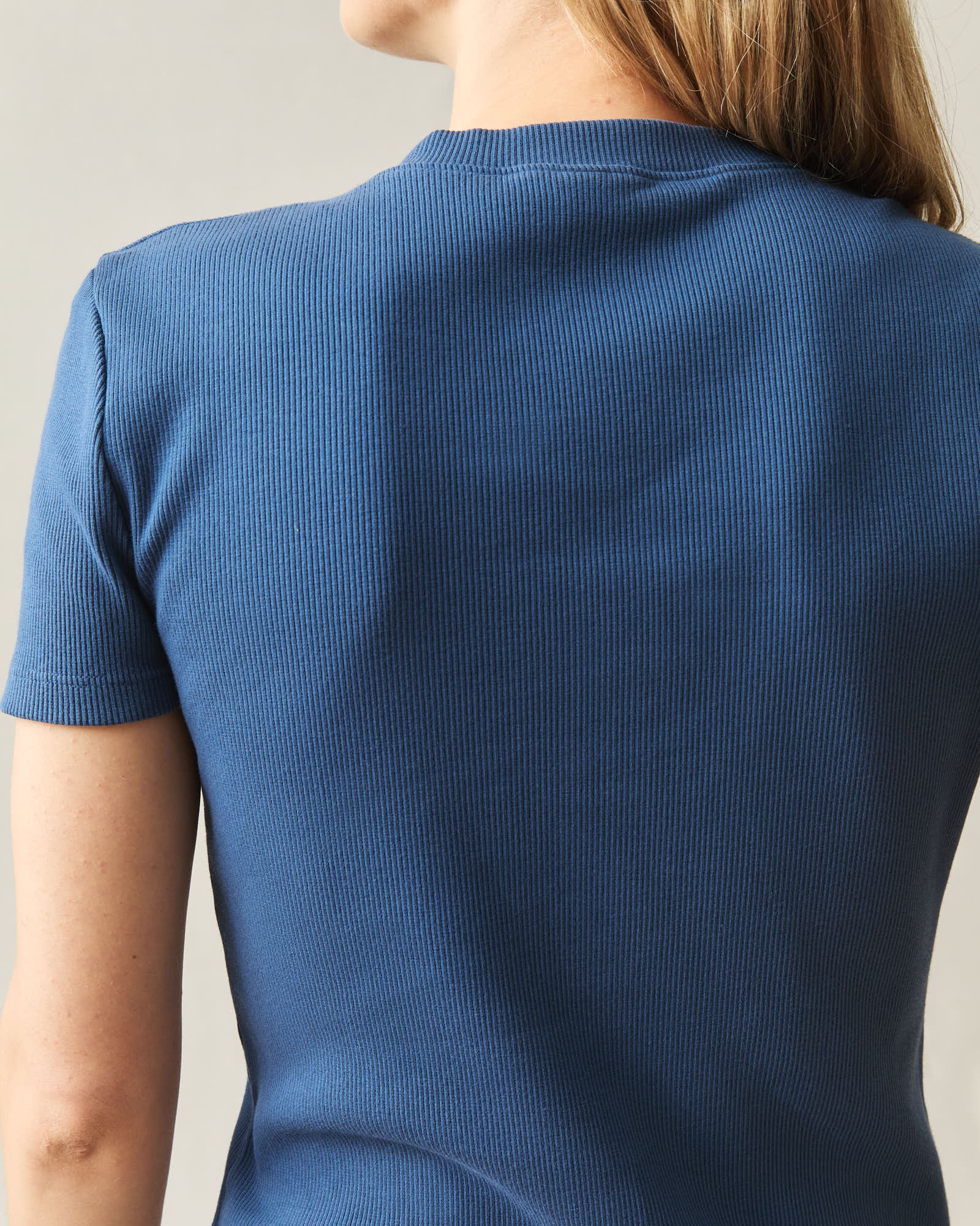 Women's Rib Cardigan Tee - Ensign Blue - Image 3