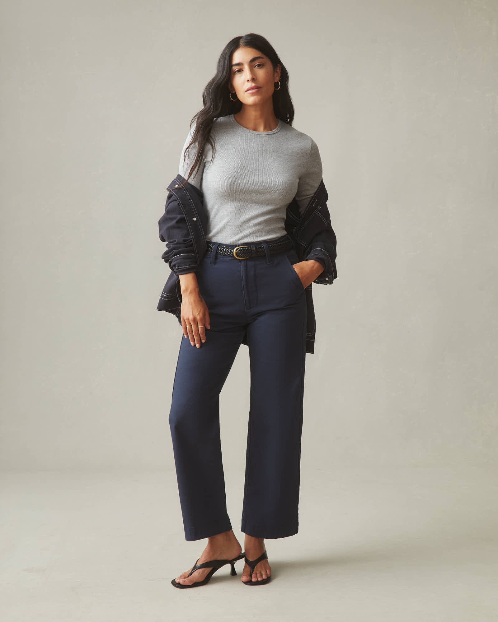 Women's Wide Leg Pant - Navy - Image 5